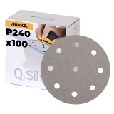 Шлифовальный круг Mirka Q.SILVER 125мм, 9 отверстий Р240, 100 шт/уп (3661809925)