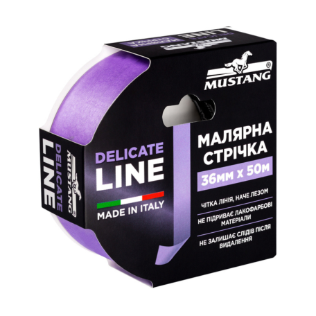 Малярная лента MUSTANG DELICATE LINE 36 мм × 50 м, фиолетовая (ITWP3650L)
