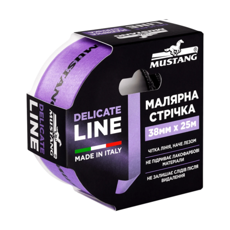 Малярная лента MUSTANG DELICATE LINE 38 мм × 25 м, фиолетовая (ITWP3825L)