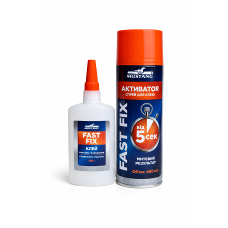 Клей двухкомпонентный MUSTANG FAST FIX MG30 400 мл + 100 г (MG30)