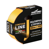 Малярна стрічка MUSTANG CONTOUR LINE 36 мм × 50 м, жовта (ITWP3650G)