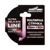 Малярная лента MUSTANG ULTRA DELICATE LINE 25 мм × 50 м, розовая (ITWP2550Р)