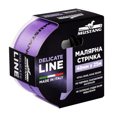 Малярная лента MUSTANG DELICATE LINE 48 мм × 25 м, фиолетовая (ITWP4825L)