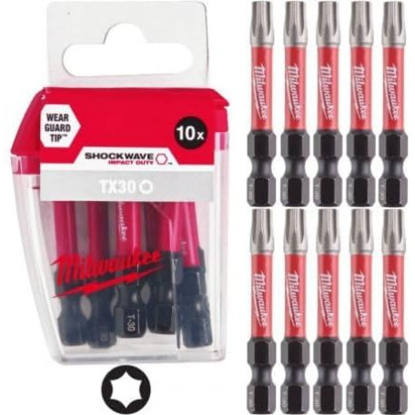 Насадка TX30 MILWAUKEE SHOCKWAVE 50 мм, 10 шт (4932471574)
