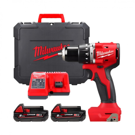 Дриль-шуруповерт акумуляторний безщітковий ударний Milwaukee M18 BLPDRC-202C (+2 ак) (4933492822)
