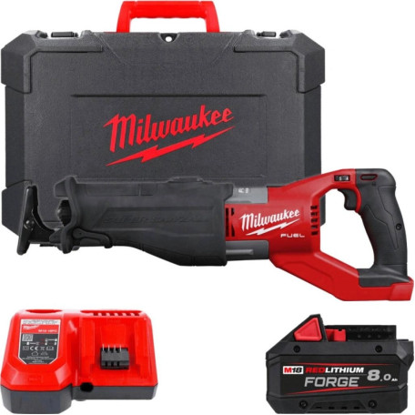 Пила сабельная аккумуляторная бесщёточная MILWAUKEE, M18 FSX-801C (ЗУ, 1х8Ач FORGE, кейс) (4933499177)