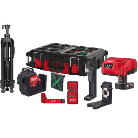Лазерный 3D нивелир MILWAUKEE M12 3PLKIT-401P (4933478960)