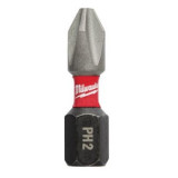 Насадка Milwaukee SHOCKWAVE PH2 25мм (2 шт) (4932430852)