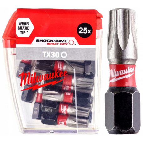 Насадка Milwaukee SHOCKWAVE TX30 25мм (25 шт) (4932430886)