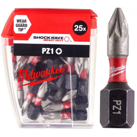 Насадка Milwaukee SHOCKWAVE PZ1 25мм (25 шт) (4932430861)