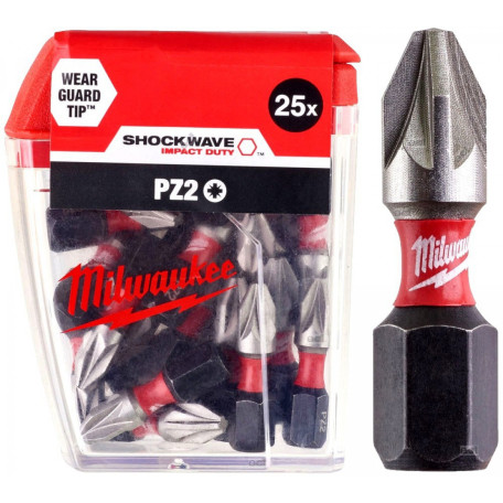 Насадка Milwaukee SHOCKWAVE PZ2 25мм (25 шт) (4932430864)
