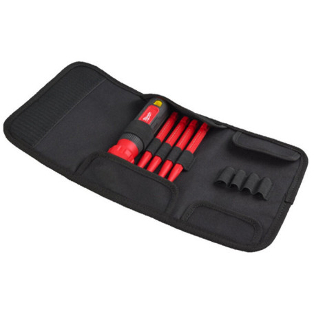 Набор прецезионных отверток VDE MILWAUKEE 4-в-1 (рукоятка VDE + 4 бит TORX VDE) (4932493658)