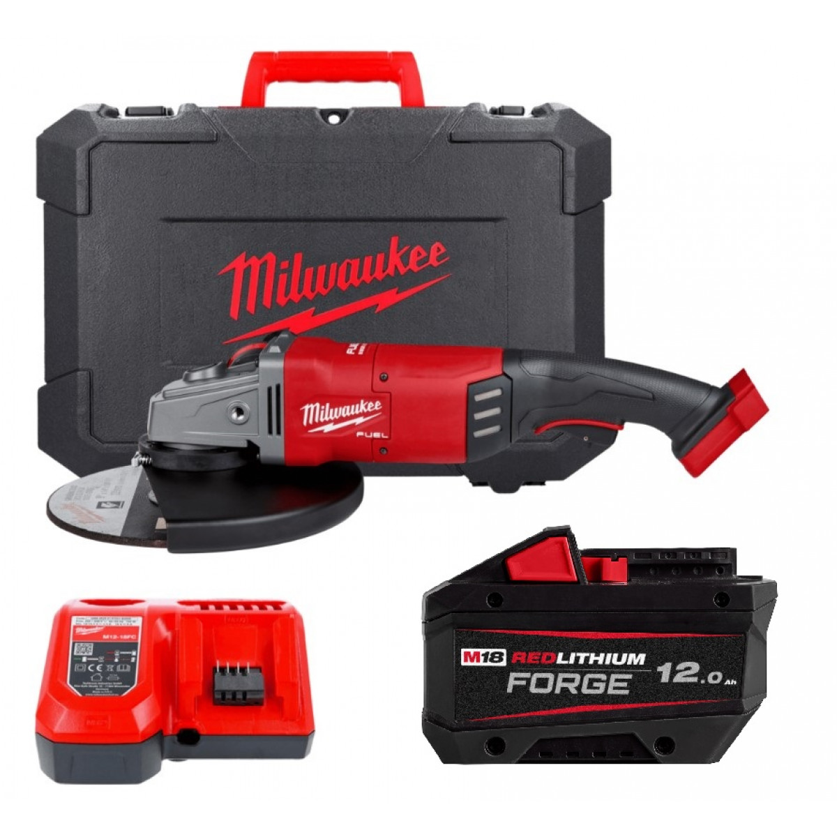 Шлифмашина угловая, болгарка аккумуляторная, бесщеточная MILWAUKEE M18 FLAG230XPDB-121C FORGE (4933499241) 