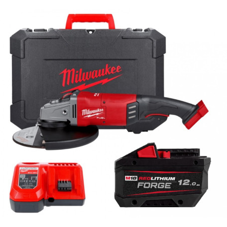 Шлифмашина угловая, болгарка аккумуляторная, бесщеточная MILWAUKEE M18 FLAG230XPDB-121C FORGE (4933499241) 