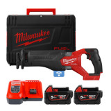 Аккумуляторная сабельная пила MILWAUKEE M18 ONEFSZ-502X FUEL ONE-KEY (2 × 5.0 Ач, зарядное устройство, Dynacase) (4933478294)