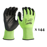 Перчатки MILWAUKEE Hi-Vis сигнальные, с сопротивлением порезам 3/C уровня, размер 11/XXL (144 пары) (4932479023) 