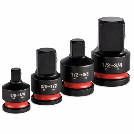 Набор переходников для головок ShW 1/2"-3/4", 1/2"-3/8", 3/8"-1/2", 3/8"-1/4" MILWAUKEE, 4шт (4932480356)