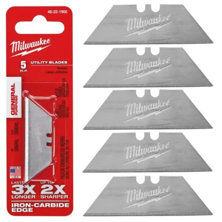 Лезвия сменные MILWAUKEE трапециевидные, 5 шт/упак (48221905)