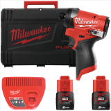 Шуруповерт ударний акумуляторний безщітковий MILWAUKEE (170 Нм) M12 FID2-202Х (ЗУ+2акк.Х2Ач+HDкейс) (4933479877)