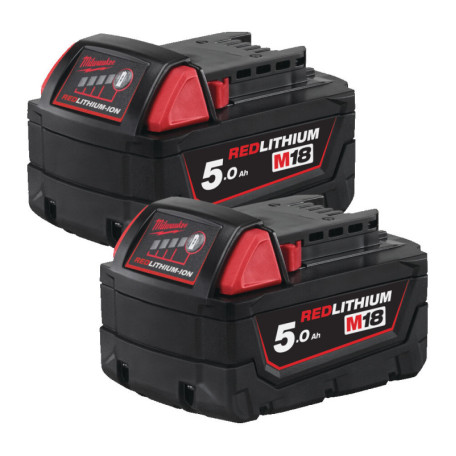 Набор аккумуляторов Milwaukee M18 B5 (2×5.0Ah) + M12 B2 (4932451242)
