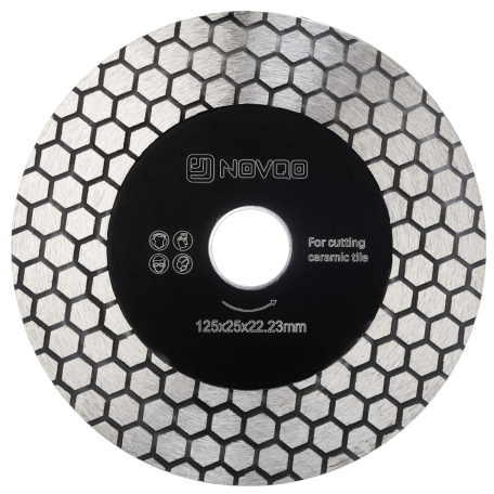 Алмазный диск NOVQO Ceramic 125*1.8*22.23 мм под рез 45 градусов (NQ-E-01)