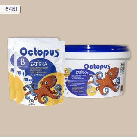 Двокомпонентна епоксидна фуга Octopus Zatirka колір 8451, 2,5 кг (8451-2)