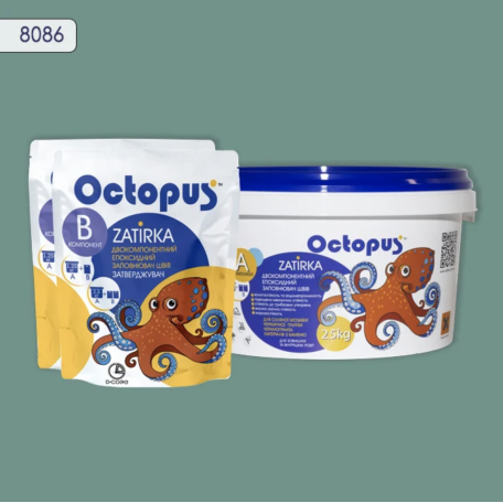 Двокомпонентна епоксидна фуга Octopus Zatirka колір 8086 2,5 кг (8086-2)