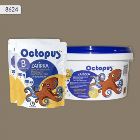Двокомпонентна епоксидна фуга Octopus Zatirka колір 8624, 2,5 кг (8624-2)