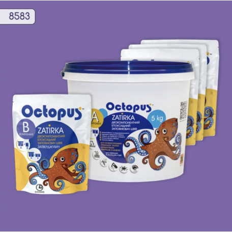 Двокомпонентна епоксидна фуга Octopus Zatirka колір 8583, 5 кг (8583-5)