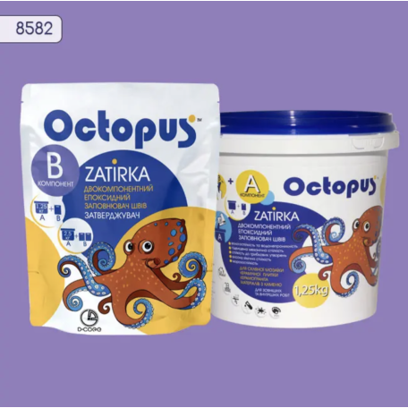 Двокомпонентна епоксидна фуга Octopus Zatirka колір 8582, 1,25 кг (8582-1)