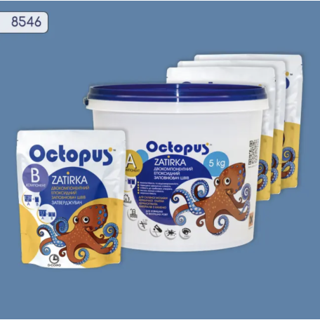 Двокомпонентна епоксидна фуга Octopus Zatirka колір 8546, 5 кг (8546-5)