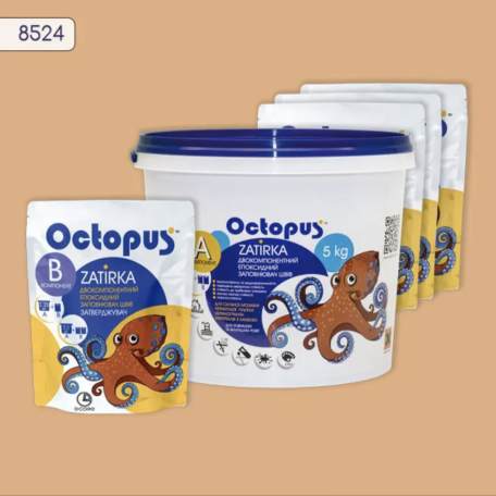 Двокомпонентна епоксидна фуга Octopus Zatirka колір 8524, 5 кг (8524-5)