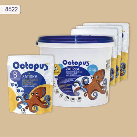 Двокомпонентна епоксидна фуга Octopus Zatirka колір 8522, 5 кг (8522-5)