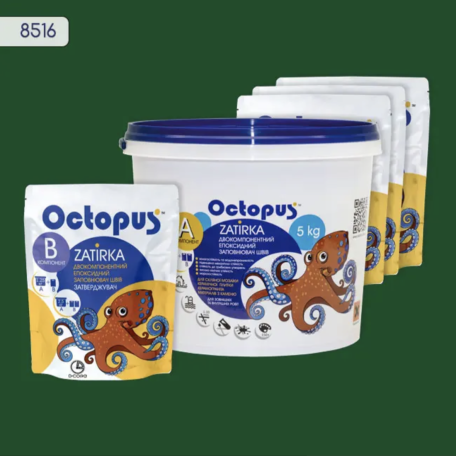 Двокомпонентна епоксидна фуга Octopus Zatirka колір 8516, 5 кг (8516-5)