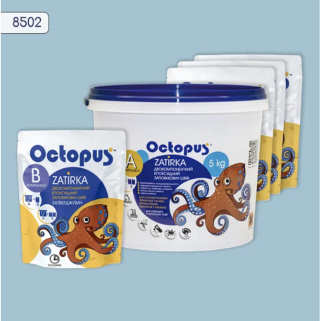 Двокомпонентна епоксидна фуга Octopus Zatirka колір 8502, 5 кг (8502-5)