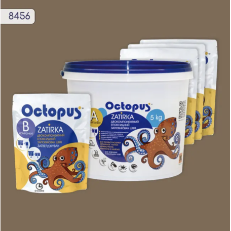 Двокомпонентна епоксидна фуга Octopus Zatirka колір 8456, 5 кг (8456-5)