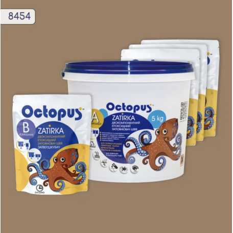 Двокомпонентна епоксидна фуга Octopus Zatirka колір 8454, 5 кг (8454-5)