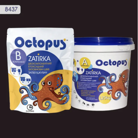 Двокомпонентна епоксидна фуга Octopus Zatirka колір 8437, 1,25 кг (8437-1)