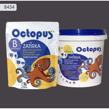 Двокомпонентна епоксидна фуга Octopus Zatirka колір 8434, 1,25 кг (8434-1)