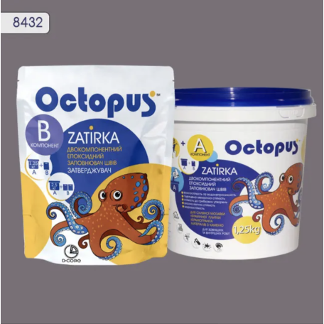 Двокомпонентна епоксидна фуга Octopus Zatirka колір 8432, 1,25 кг (8432-1)