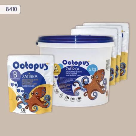 Двокомпонентна епоксидна фуга Octopus Zatirka колір 8410, 5 кг (8410-5)