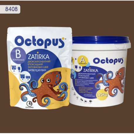 Двокомпонентна епоксидна фуга Octopus Zatirka колір 8408, 1,25 кг (8408-1)