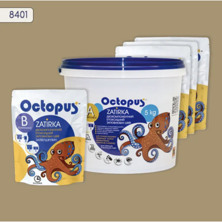 Двокомпонентна епоксидна фуга Octopus Zatirka колір 8401, 5 кг (8401-5)