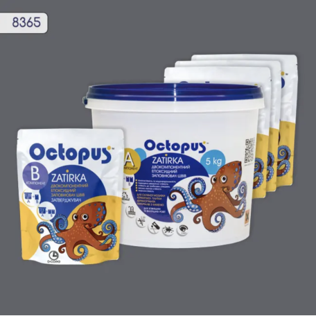 Двокомпонентна епоксидна фуга Octopus Zatirka колір 8365, 5 кг (8365-5)