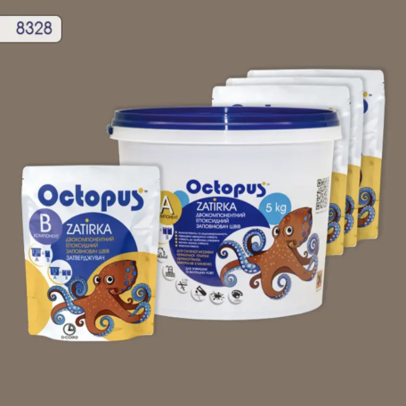 Двокомпонентна епоксидна фуга Octopus Zatirka колір 8328, 5 кг (8328-5)