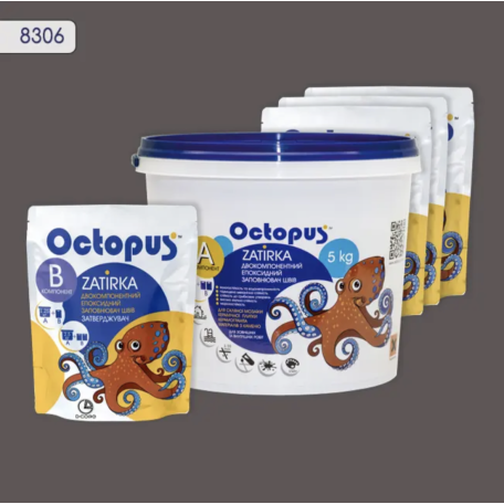 Двокомпонентна епоксидна фуга Octopus Zatirka колір 8306, 5 кг (8306-5)