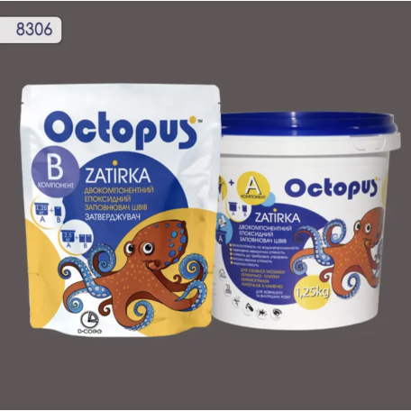 Двокомпонентна епоксидна фуга Octopus Zatirka колір 8306, 1,25 кг (8306-1)