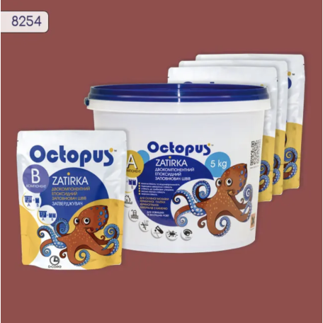 Двокомпонентна епоксидна фуга Octopus Zatirka колір 8254, 5 кг (8254-5)