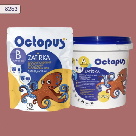 Двокомпонентна епоксидна фуга Octopus Zatirka колір 8253, 1,25 кг (8253-1)