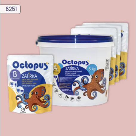 Двокомпонентна епоксидна фуга Octopus Zatirka колір 8251, 5 кг (8251-5)